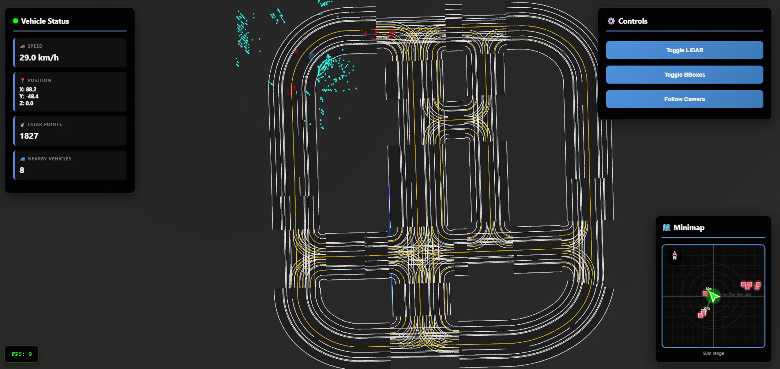 CARLA Web Viewer 메인 화면